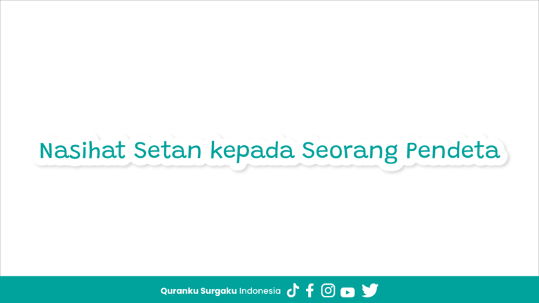 Nasihat Setan kepada Seorang Pendeta